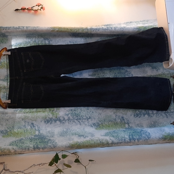 Angels vintage dark denim jeans flare leg size 16 y2k w 32 L 31 - Picture 8 of 10